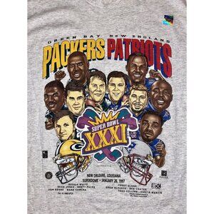 Vintage All American Wear 1997 NFL Superbowl XL Single Stitch Tee